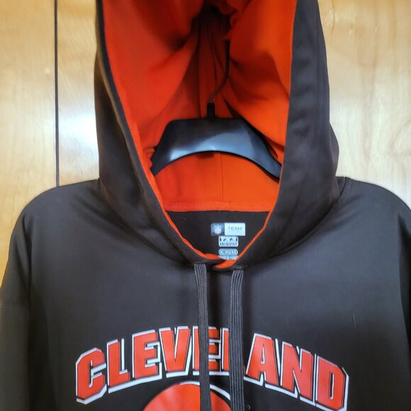 Cleveland Browns Hoodie Hooded Sweatshirt MENS XL NFL Apparel Authentic NFL C3 - Picture 6 of 7